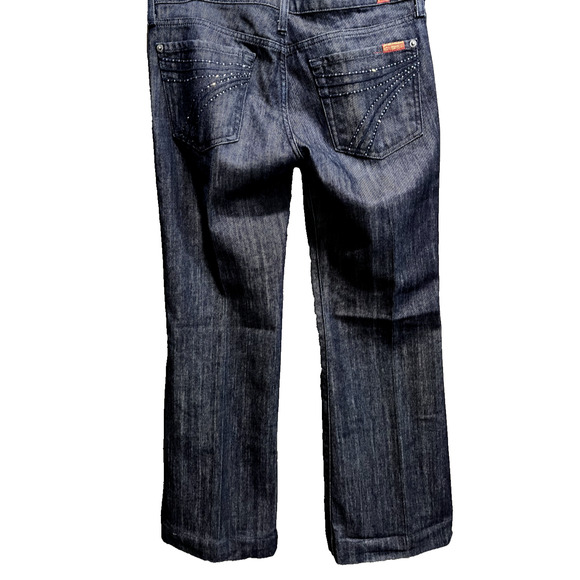 7 For All Mankind Dojo Bootcut Rhinestone Women's Jeans Size 27 - Picture 2 of 4